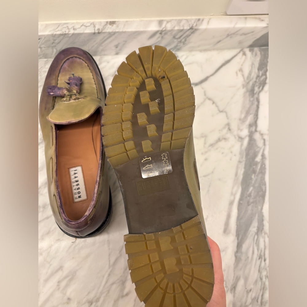 Fratelli Rossetti Green and Purple Loafers with Gradient Design - Picture 5 of 6